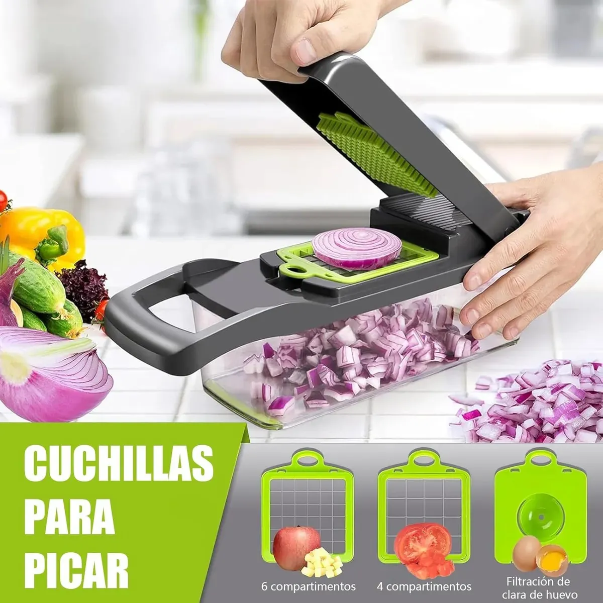 Mandolina Cortadora 16 Cuchillas Verduras Multifunción - Image 2