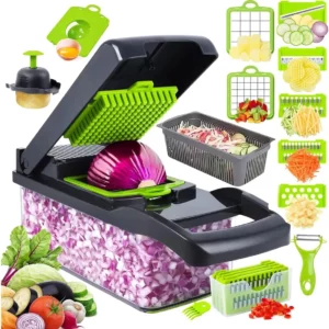 Mandolina Cortadora 16 Cuchillas Verduras Multifunción