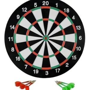 Tablero Dardos Reversible 43cm Doble Cara 6 Dardos