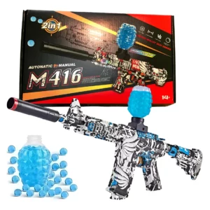 Rifle Hidrogel M416 2en1 Automático | Diseño Grafiti Navidad