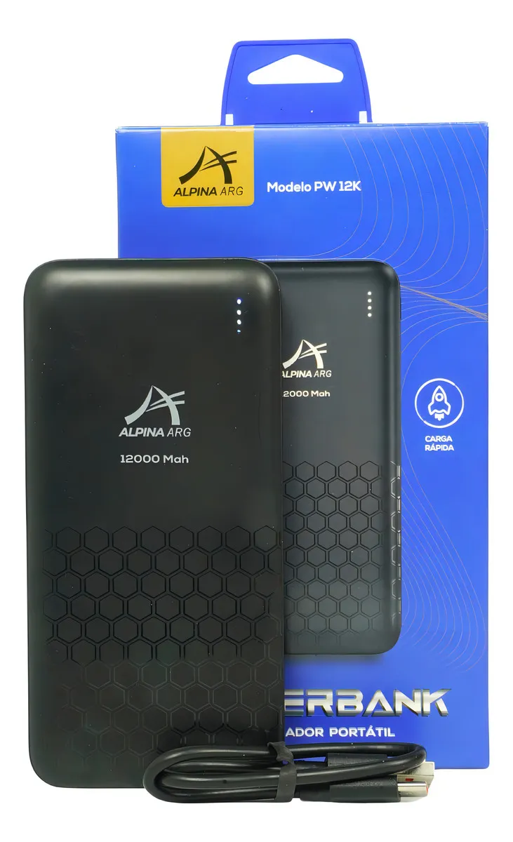 Power Bank Alpina 12000mAh Carga Rápida | Regalo Navidad