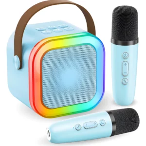 Parlante Karaoke K12 RGB Portátil 2 Micrófonos | Regalo Navidad