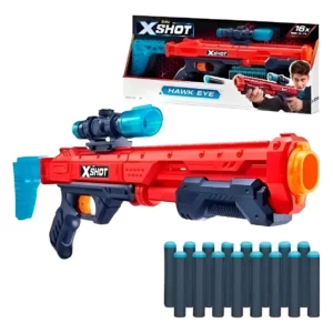 Rifle X-Shot Hawk Eye con Mira: Precisión y 16 Dardos
