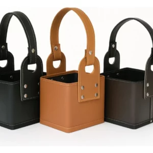 Canasta Matera Premium Eco Cuero | Porta Termo Stanley Rígido