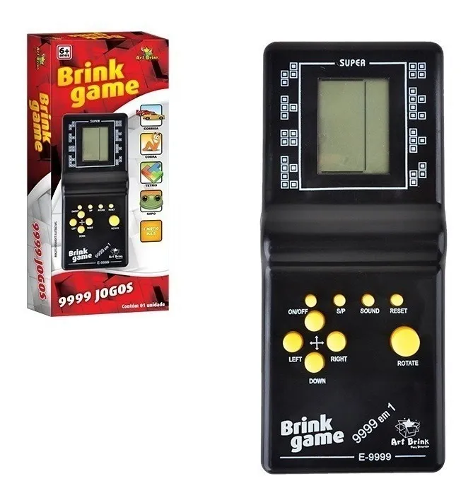Consola Brick Game 9999 Juegos Retro Portátil Negro